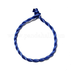 Nylon Rattail Satin Cord Armband machen, Blau, 190x3 mm