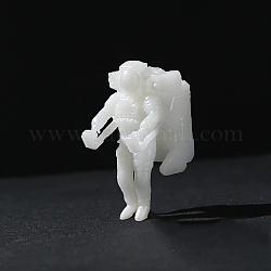 Materiale di riempimento in resina epossidica cristallo fai da te, astronauta, per l'artigianato di gioielleria, con tubo / scatola in resina monouso trasparente, bianco, 10x13x20mm