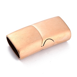 316 хирургическая байонетная застежка из нержавеющей стали, прямоугольные, розовое золото , 24.5x12x7 мм, внутренний диаметр: 10x5 мм