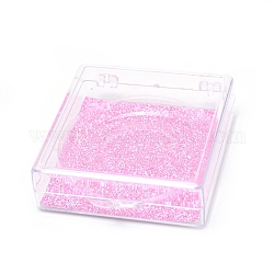 Wiederverwendbare falsche Wimpernflaschen aus Kunststoff, leere Flaschen, Perle rosa, 67x60x20 mm