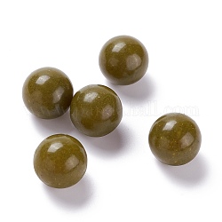Natürliche taiwan jade perlen, kein Loch / ungekratzt, für Draht umwickelt Anhänger Herstellung, Runde, 20 mm