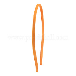 Accessoires de bande de cheveux en fer, recouvert de tissu, orange, 152.5x2.5mm, diamètre intérieur: 142x122 mm