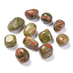 Бусины из природных Unakite, лечебные камни, для энергетической балансирующей медитативной терапии, без отверстия , самородки, упавший камень, драгоценные камни наполнителя вазы, 22~30x19~26x18~22 мм, Около 60 шт / 1000 г