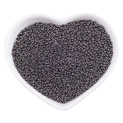 FINGERINSPIRE 15/0 Glass Seed Beads 1.5mm 16500pcs Plated Round Ball Beads Spacer (Black) for Jewelry Making, Crafting