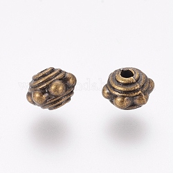 Séparateurs perles en alliage de style tibétain, sans plomb et sans cadmium, bronze antique, 7x5.5mm, Trou: 1mm