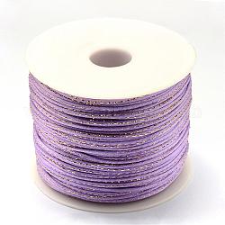 Cordones metálicos para cuerdas, Cable de cola de ratón de nylon, lila, 1.5mm, Aproximadamente 100 yardas / rollo (300 pies / rollo)