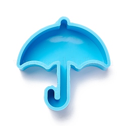 Parapluie bricolage décoration moules en silicone, moules de résine, pour la résine UV, fabrication de bijoux en résine époxy, bleu profond du ciel, 97x95x31mm