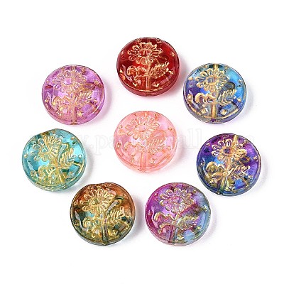 Стеклянные бусины GLAA-T028-09-1