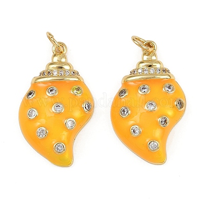 Латунные микро проложить кубического циркония подвески KK-L241-21G-1