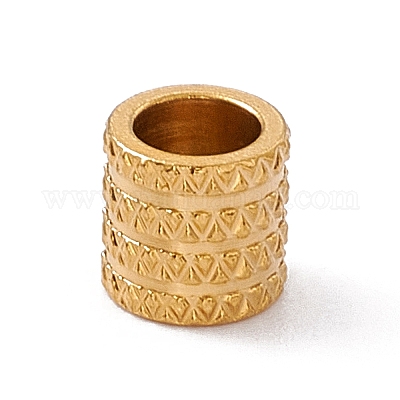 Шевронный узор 304 нержавеющая сталь европейские бусины STAS-E179-07G-01-1