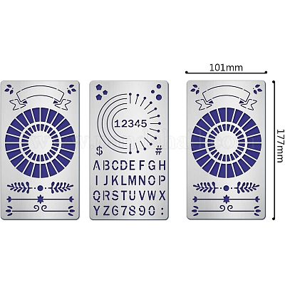 2шт 2 трафарета для резки из нержавеющей стали 304 DIY-FG0001-92-1