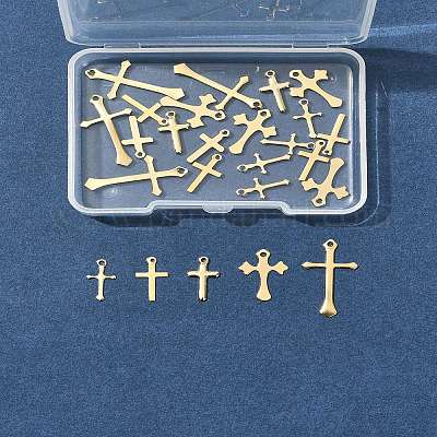 25шт 5 стиля латунные подвески KK-FS0001-51G-1