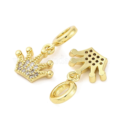 Латунь микропейв кубический цирконий европейские подвески с подвесками KK-D325-14G-1