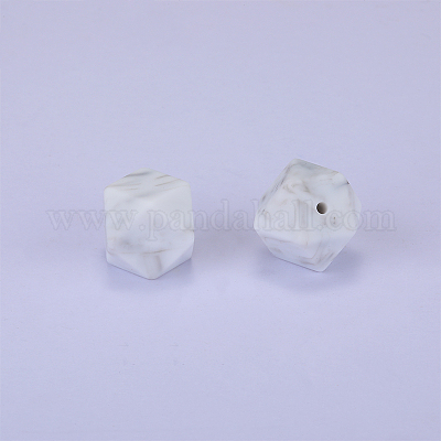 Шестиугольные силиконовые фокусные бусины SI-JX0020A-63-1