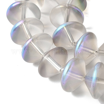 Стеклянные бусины с гальваническим покрытием  EGLA-G038-01A-HR02-1