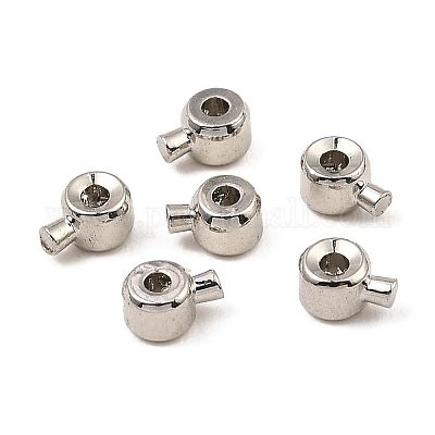 Зажимные бусины из латуни KK-Z030-17C-G-1