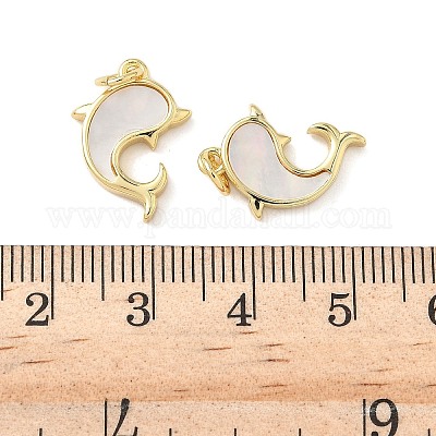 Подвески из латуни из натуральных ракушек KK-L239-029G-1