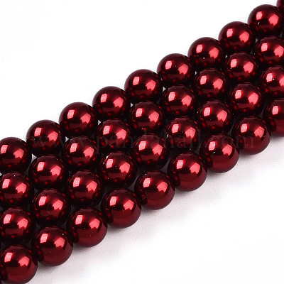 Выпечка из окрашенного перламутрового стекла жемчужные бусинки HY-N002-6mm-A13-1