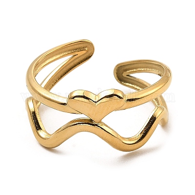 Кольца-манжеты из нержавеющей стали 304 RJEW-Z018-21G-1