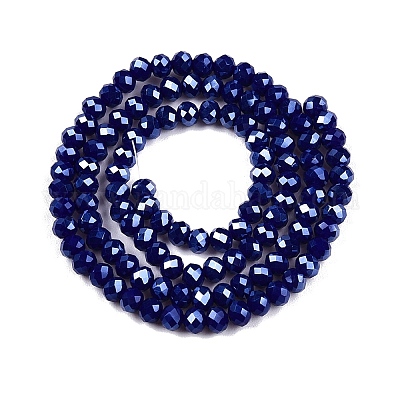 Стеклянные бусины с гальваническим покрытием  EGLA-A044-P3mm-A07-1