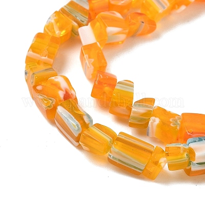 Ручной работы millefiori стеклянные бусины нитки LAMP-P070-02A-1