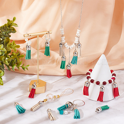 100 шт. Искусственная замша подвеска с кисточкой украшения FIND-SC0002-29B-1