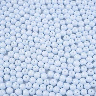 Непрозрачная выпечка окрашены стеклянные бусины DGLA-T004-02N-1