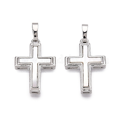 Подвески из латуни и ракушек KK-N254-210P-1