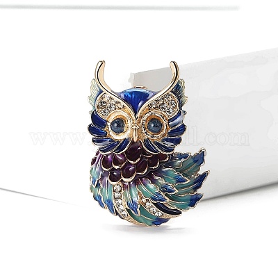 Эмалированная булавка в виде совы PW-WG35F0E-01-1