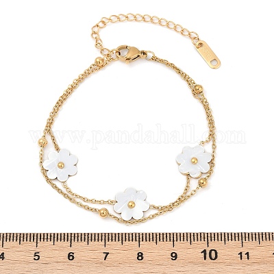 Многорядные браслеты из нержавеющей стали 304 BJEW-Z106-06G-1