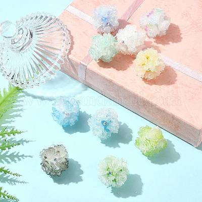 10шт 10 цвета бусины из смолы RESI-FS0002-24A-1