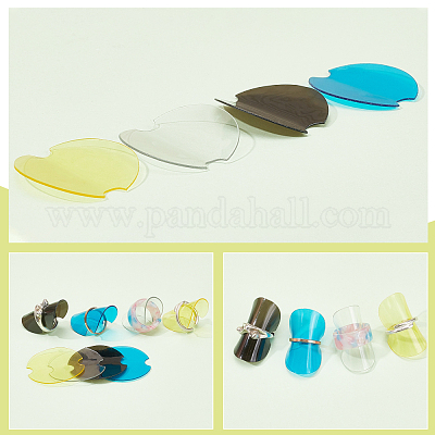 40 шт. 4-х цветные пластиковые доски для демонстрации колец ювелирных изделий KY-PH0001-47-1