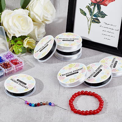 8 рулон эластичной кристаллической нити 2 цветов&nbsp;EW-AR0001-01A-1