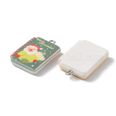 16 шт. 4 стильные рождественские подвески из непрозрачной смолы RESI-FS0001-45-1