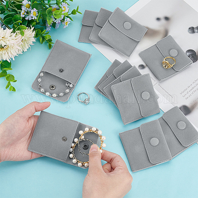 12 шт. квадратные бархатные мешочки для украшений TP-NB0001-59A-1