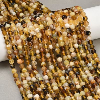 Природные желтые опал бусины пряди G-RM2025-A35-6mm-1