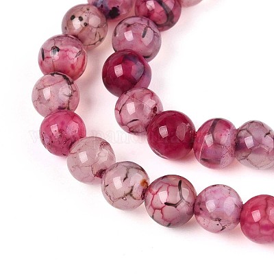 Окрашенные естественно дракон жил агат бисер пряди G-Q462-128A-6mm-1