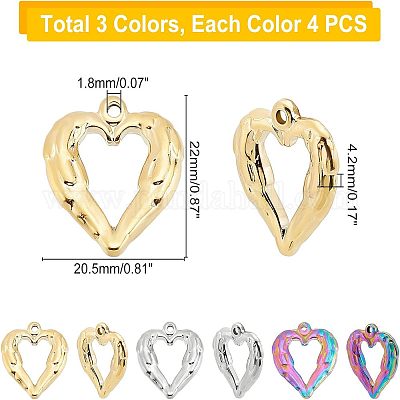 12 шт. 3-цветное вакуумное покрытие PVD из нержавеющей стали 304 STAS-UN0024-63-1