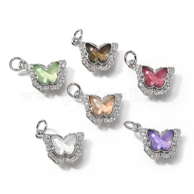 Латунные микро проложить кубического циркония подвески KK-Q043-03P-1