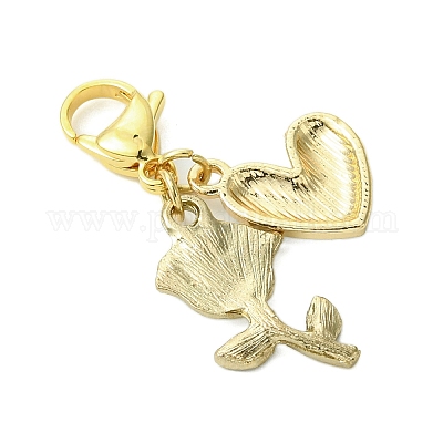 День святого Валентина подвеска в виде сердца из сплава с эмалью HJEW-JM02804-02-1