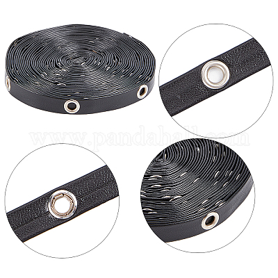 PandaHall Boucle Plate En Alliage Avec Cordon En Cuir Pour La Fabrication De Bijoux 3 Couleurs