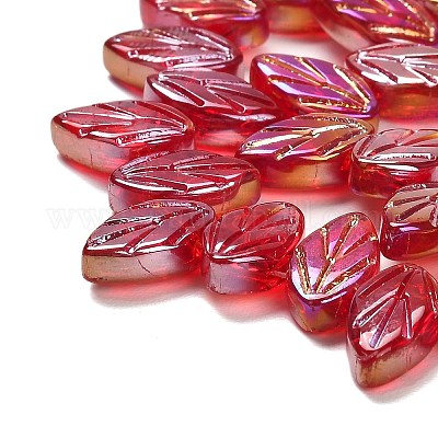 Стеклянные бусины с гальваническим покрытием  EGLA-B004-02A-AB08-1