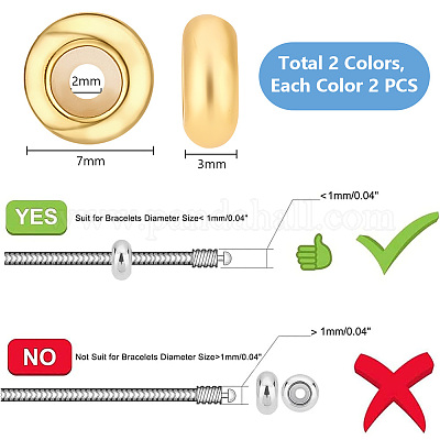 4 шт. 2-х цветные бусины-разделители из стерлингового серебра STER-PH0001-64-1