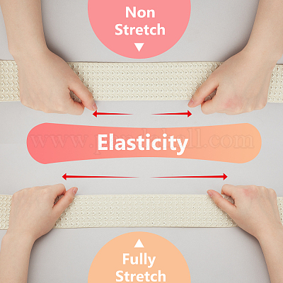 Широкая плоская эластичная лента из полиэстера длиной 5 ярд.&nbsp;OCOR-WH0090-052B-1