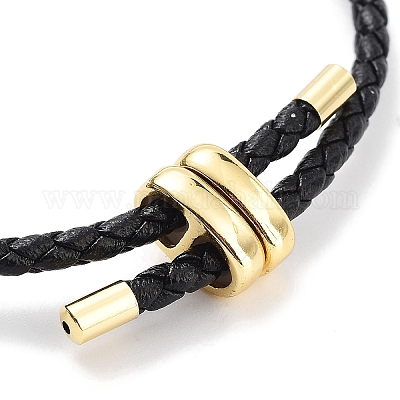 Изготовление плетеных круглых браслетов из искусственной кожи BJEW-H610-03G-09-1