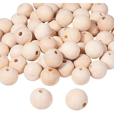 Bag Natural Wood Round Loose Spacer Beads Jewelry Making DIY Bracelet Crafts A! 