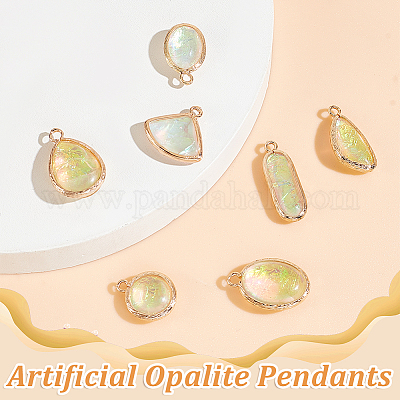 14 шт. 7 стиля подвески из искусственного опала из смолы FIND-GA0004-50-1