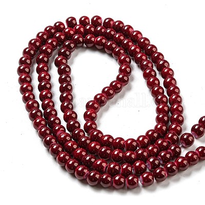 Окрашенные стеклянные бусины  DGLA-S071-6mm-B30-1