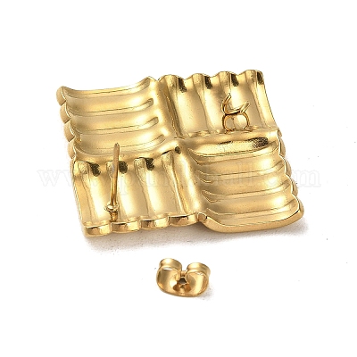 Фурнитура для сережек-гвоздиков из нержавеющей стали 304 EJEW-Q794-01G-1