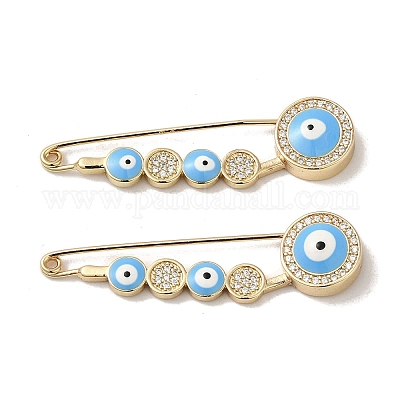 Броши из настоящей позолоченной латуни 18 карат со стразами JEWB-M040-01G-01-1